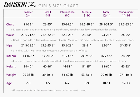 Danskin Bike Shorts Size Chart