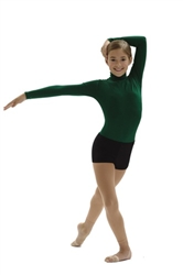 Dance Leotards - Capezio Turtleneck Leotard - Black - Small - TB41